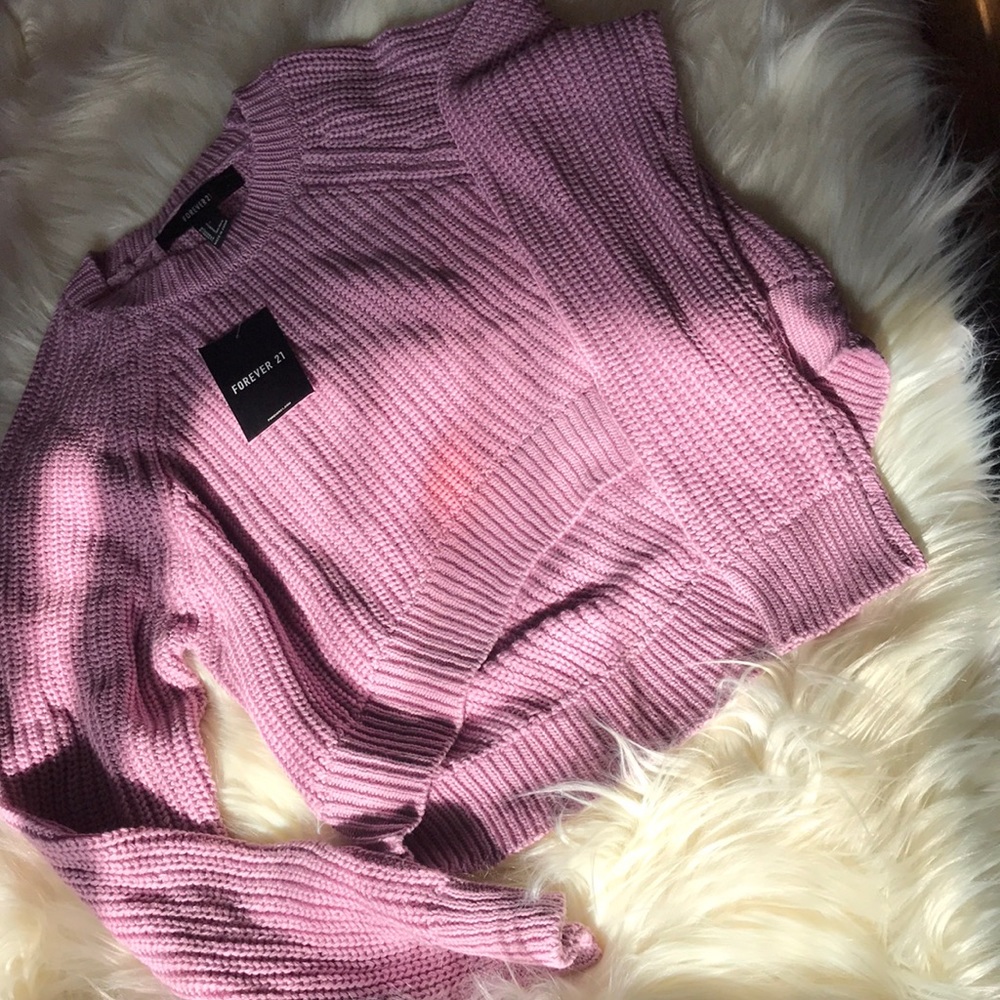 Purple knit sweater